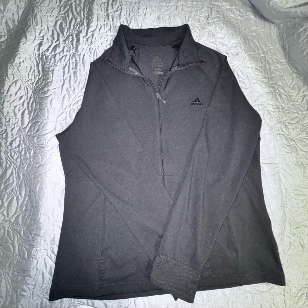 Adidas Men's Charcoal Zip-Up Sweater